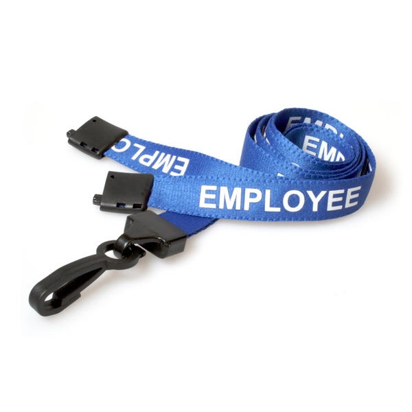 Bilde av Employee blue lanyard / keyhanger 15 mm with plastic J clip. 60270583 (DE,SE,NO,FI,RO,PL)