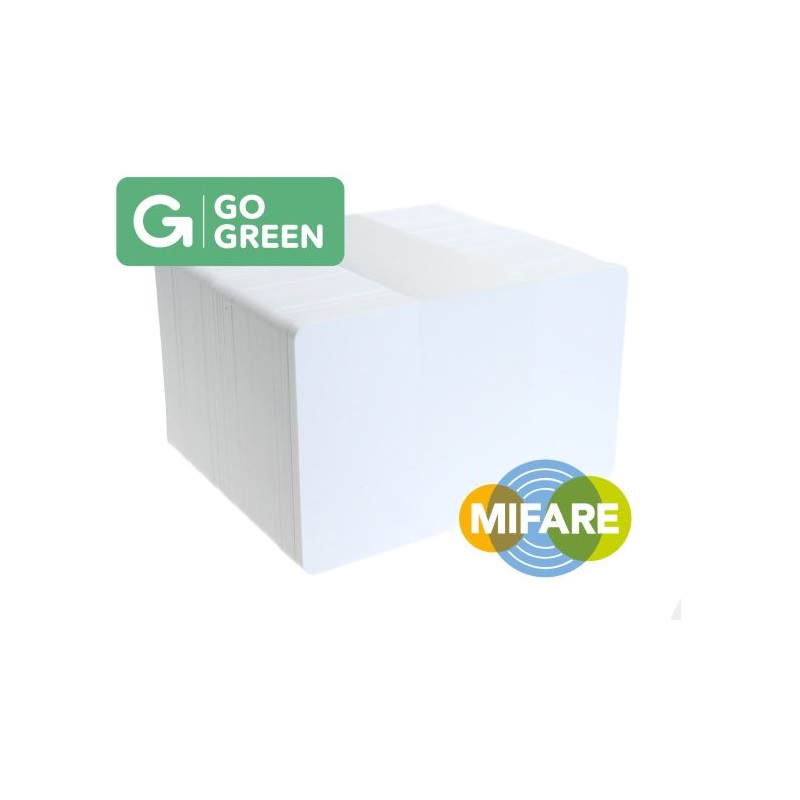 Bilde av Blank white MIFARE Classic® 4K EV1 / S70 cards made from 85% recycled plastic - CR80. 70102322